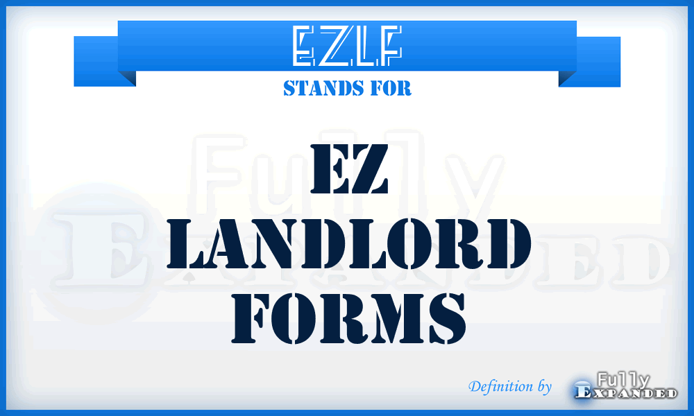 EZLF - EZ Landlord Forms