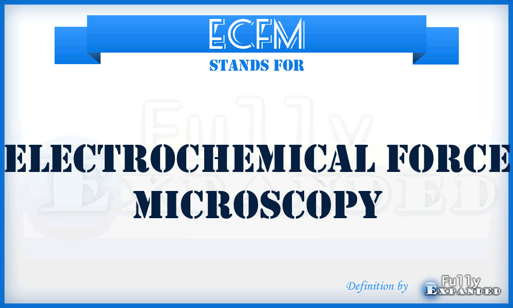 EcFM - electrochemical force microscopy