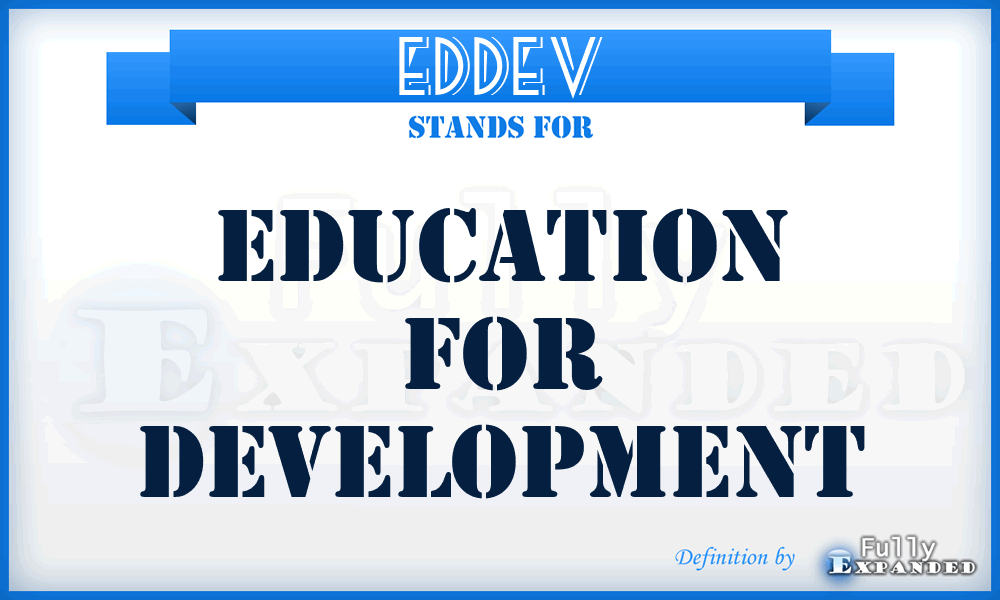 EdDev - Education for Development