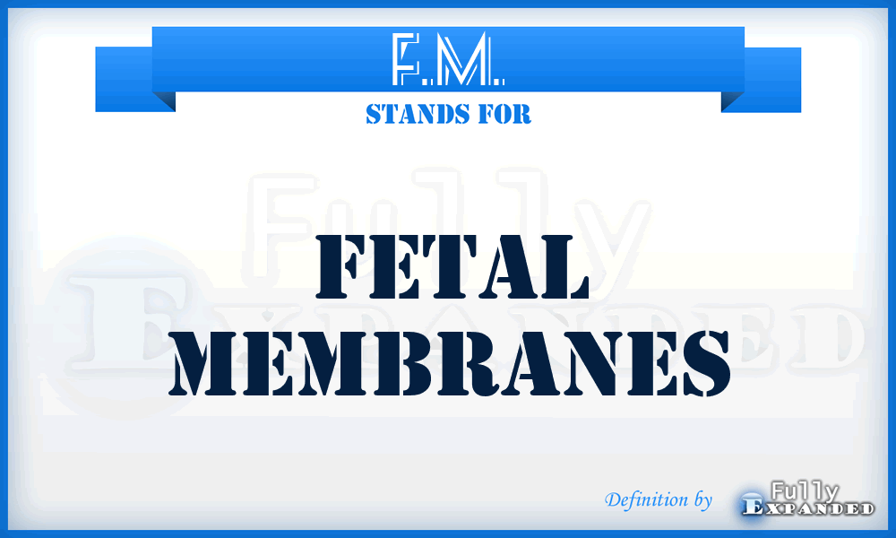 F.M. - fetal membranes