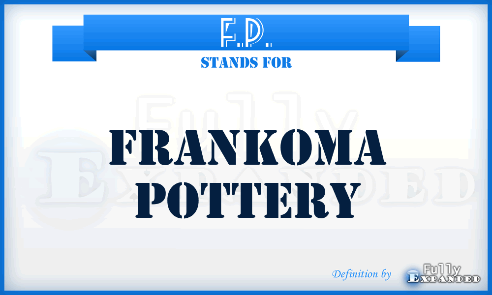 F.P. - Frankoma Pottery