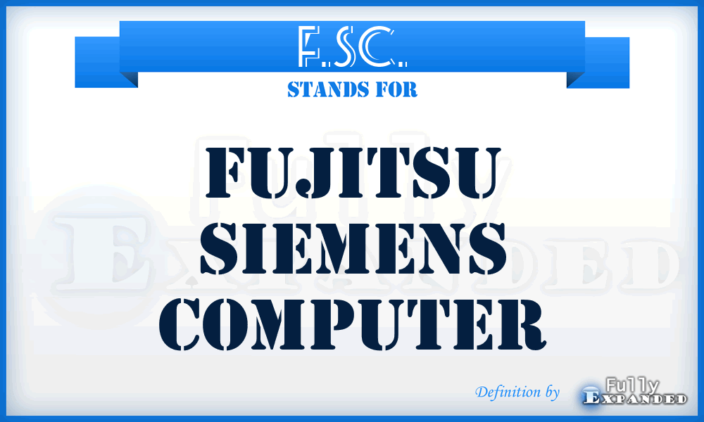 F.SC. - Fujitsu Siemens Computer