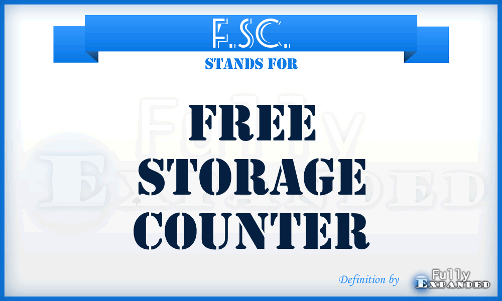 F.SC. - Free Storage Counter