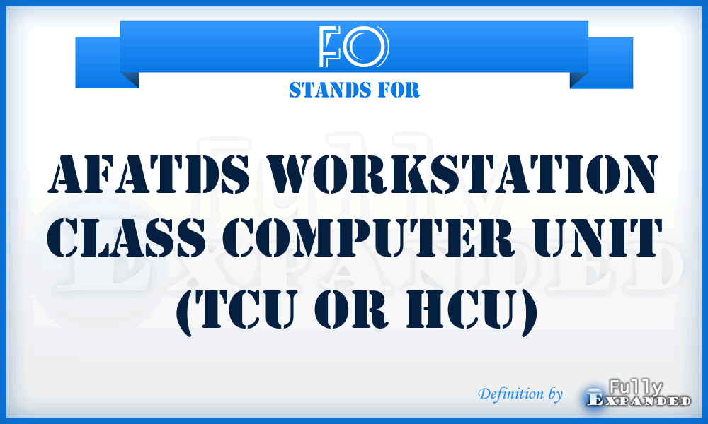 F0 - AFATDS Workstation class computer unit (TCU or HCU)