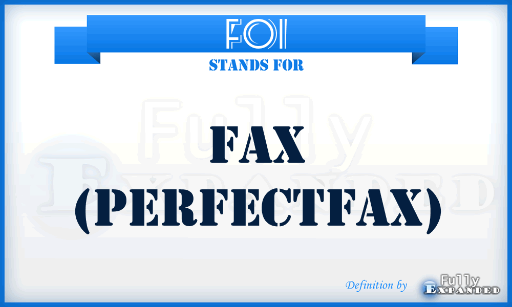 F01 - Fax (perfectfax)