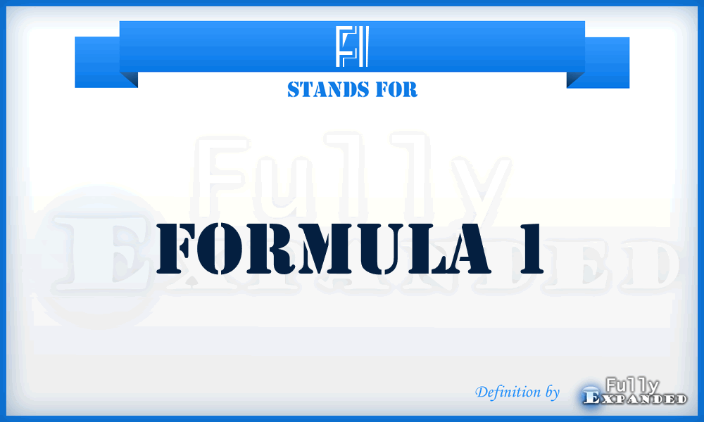F1 - Formula 1