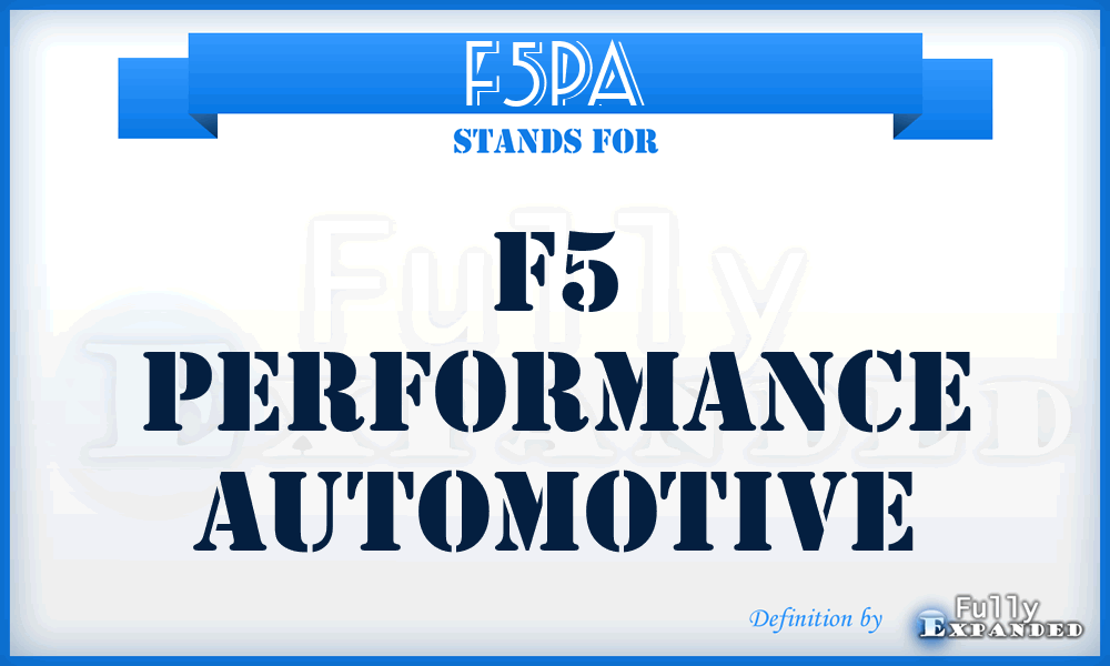 F5PA - F5 Performance Automotive