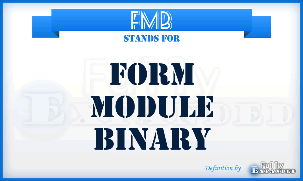 FMB - Form Module Binary