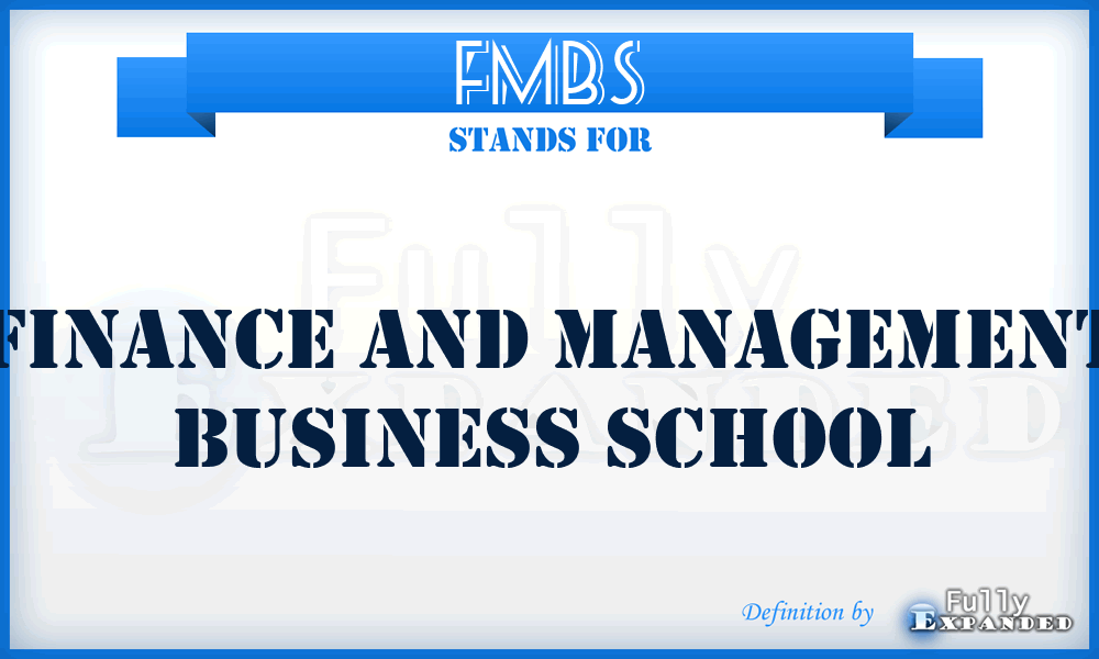 FMBS - Finance and Management Business School