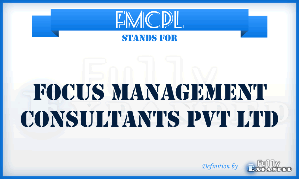 FMCPL - Focus Management Consultants Pvt Ltd