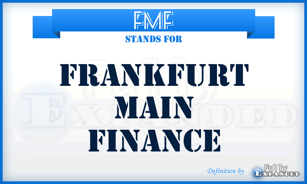 FMF - Frankfurt Main Finance