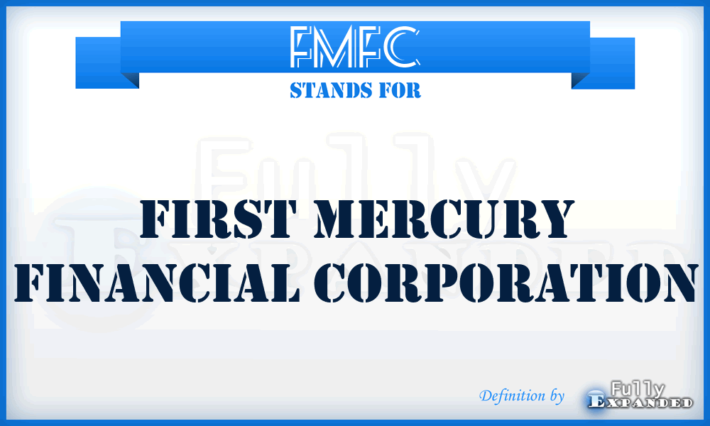 FMFC - First Mercury Financial Corporation