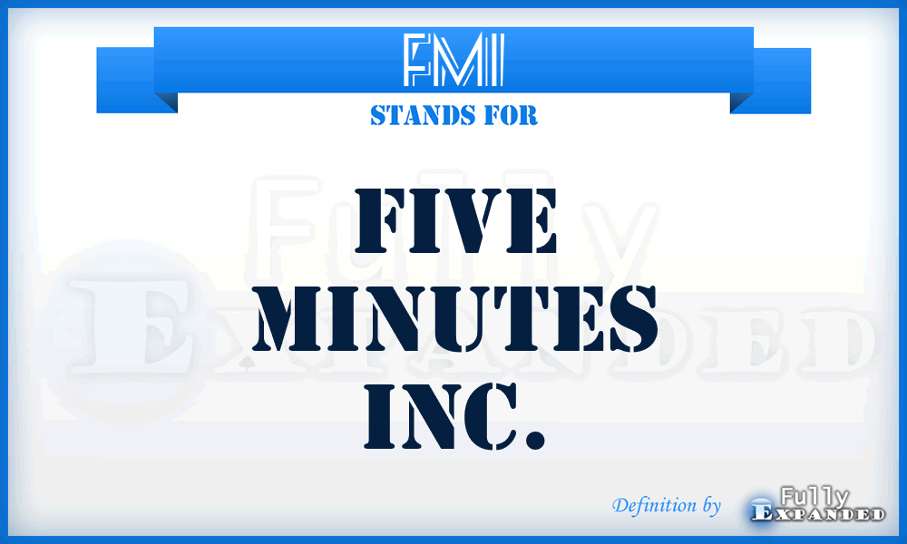 FMI - Five Minutes Inc.