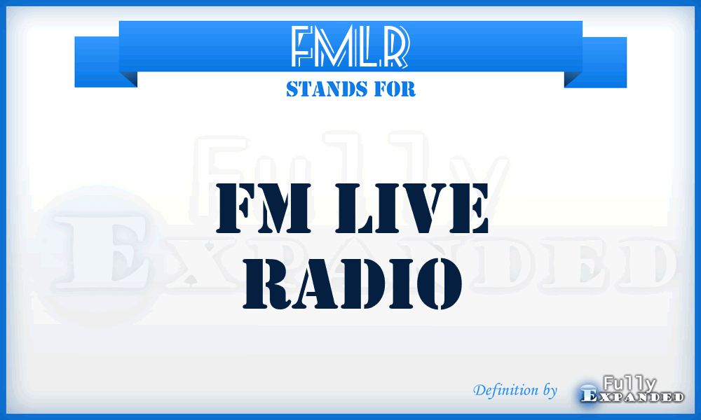FMLR - FM Live Radio