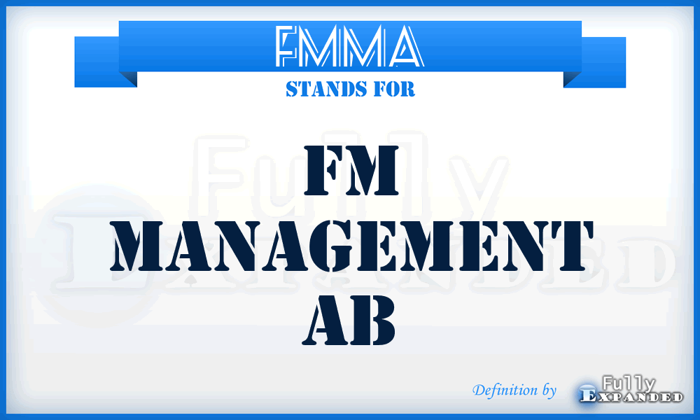 FMMA - FM Management Ab