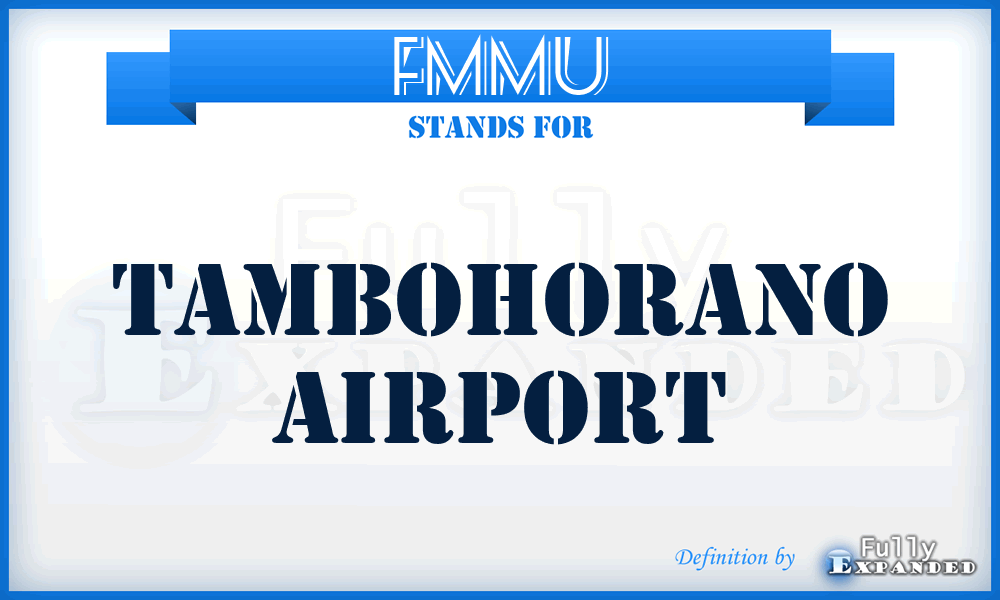 FMMU - Tambohorano airport