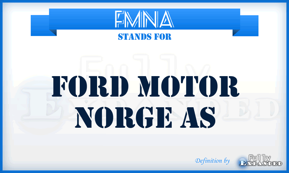 FMNA - Ford Motor Norge As