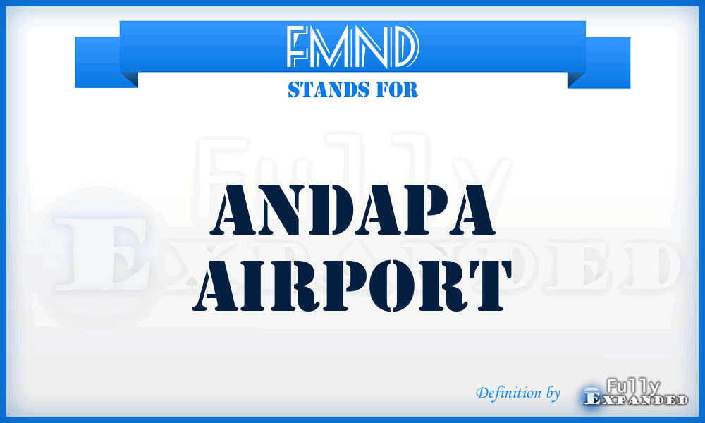 FMND - Andapa airport