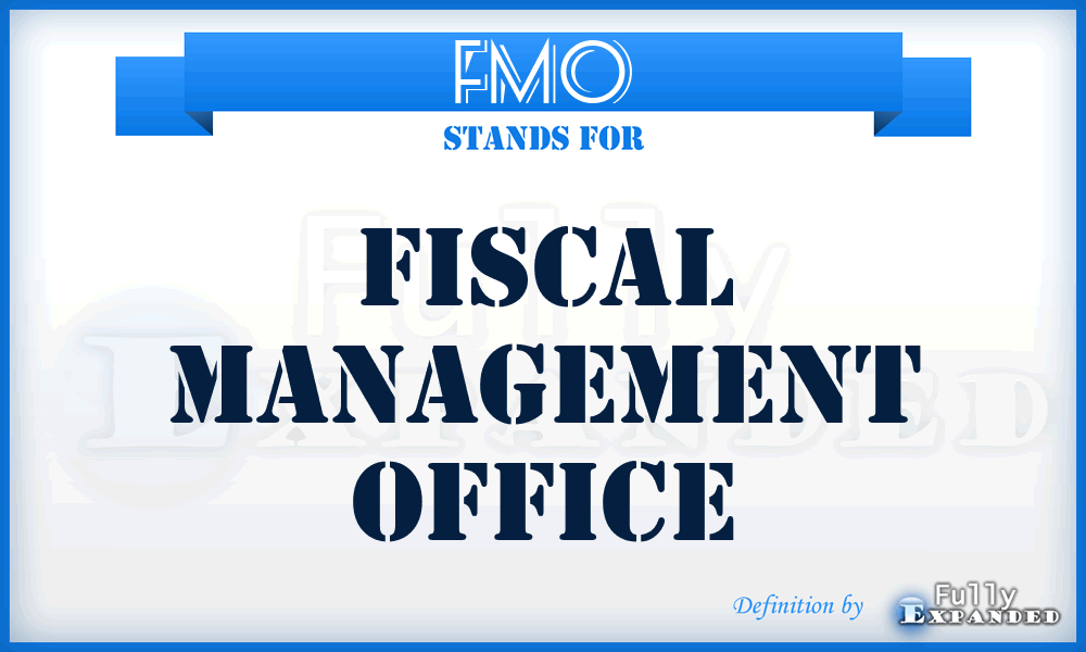 FMO - fiscal management office