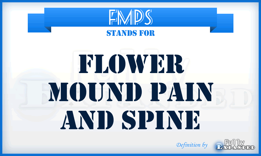 FMPS - Flower Mound Pain and Spine