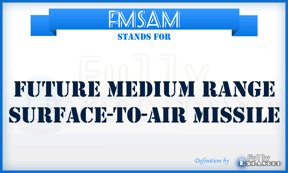 FMSAM - Future Medium range Surface-to-Air Missile