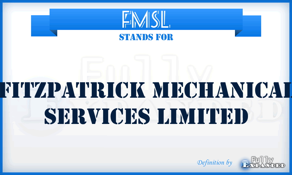 FMSL - Fitzpatrick Mechanical Services Limited