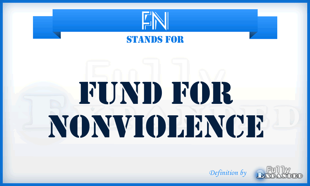 FN - Fund for Nonviolence