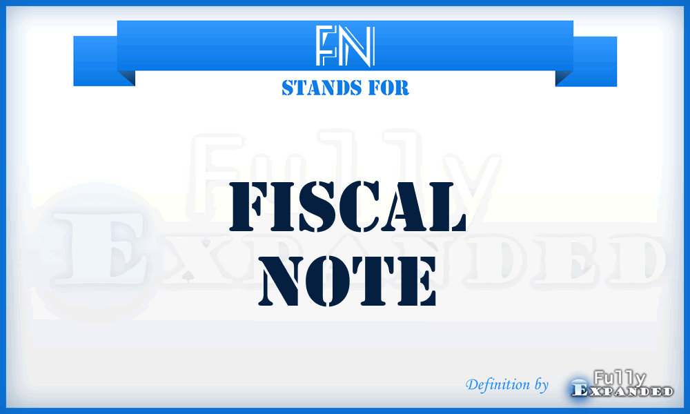 FN - Fiscal Note