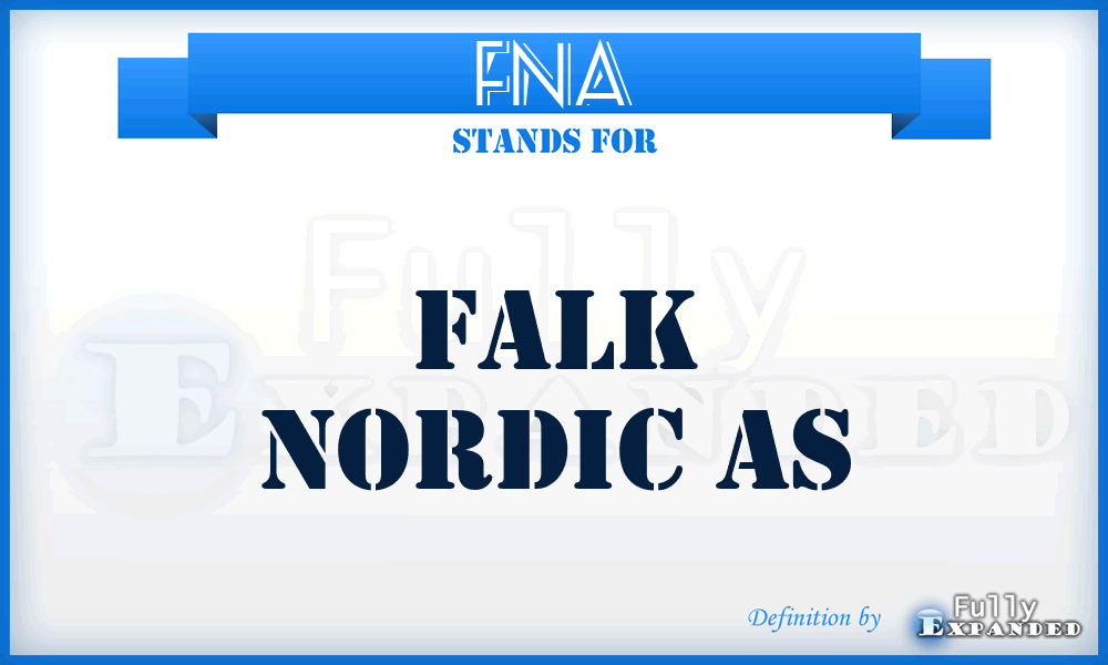 FNA - Falk Nordic As