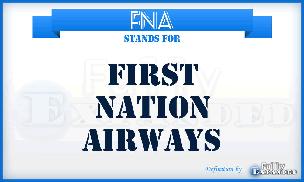 FNA - First Nation Airways