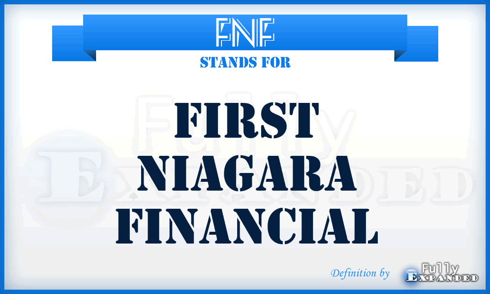 FNF - First Niagara Financial
