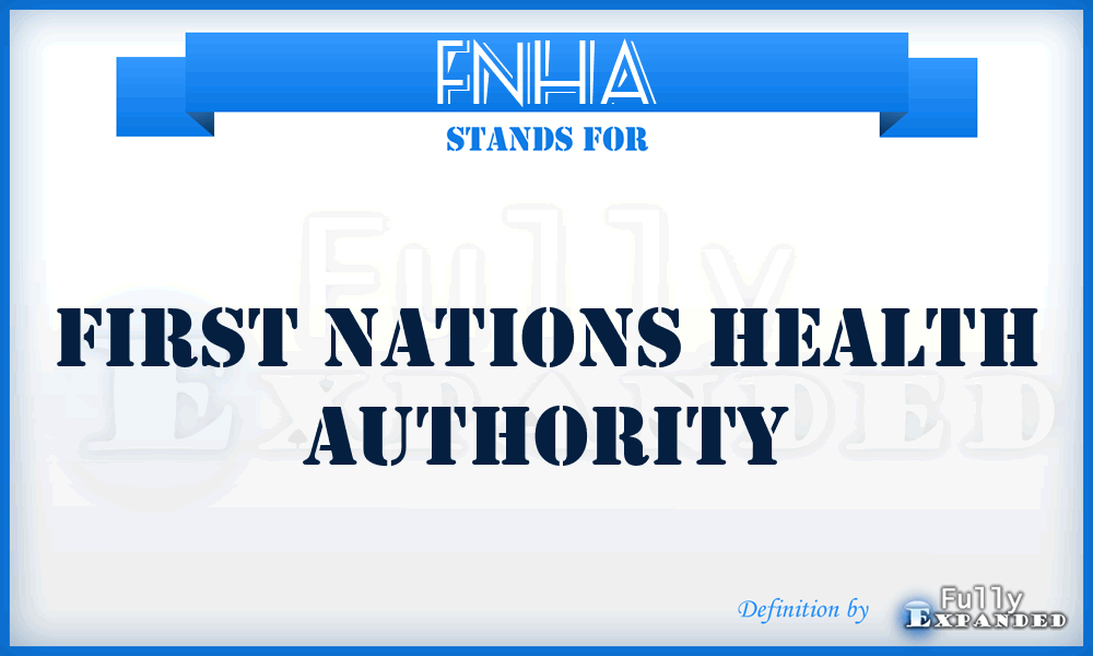 FNHA - First Nations Health Authority