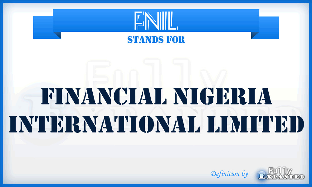 FNIL - Financial Nigeria International Limited