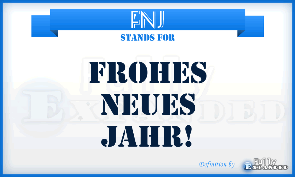 FNJ - Frohes Neues Jahr!