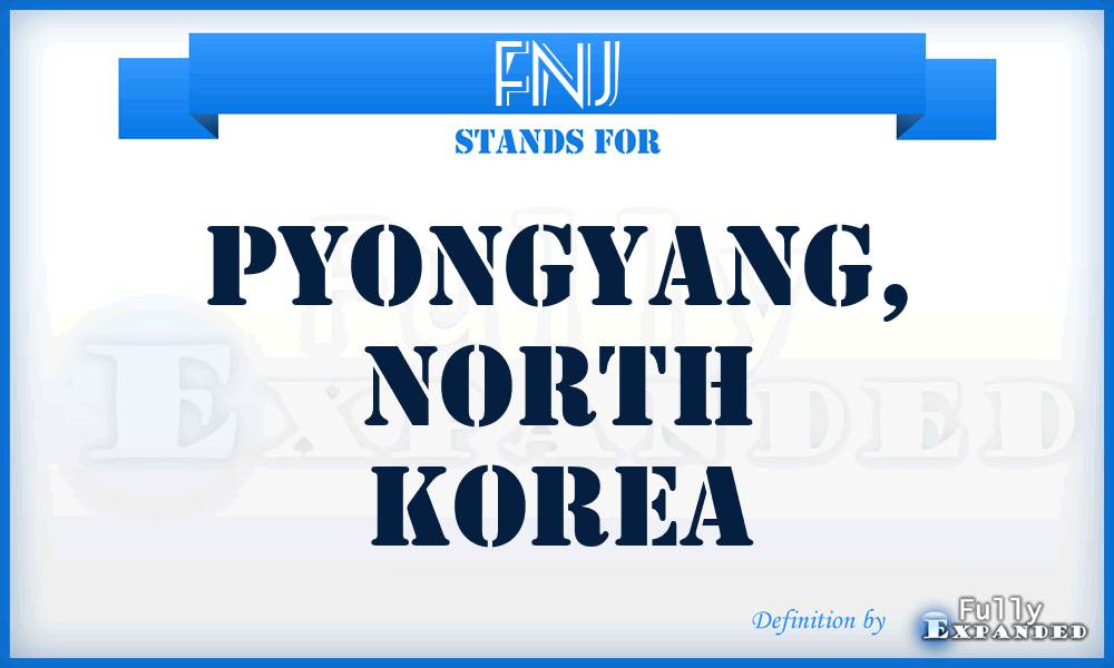 FNJ - Pyongyang, North Korea