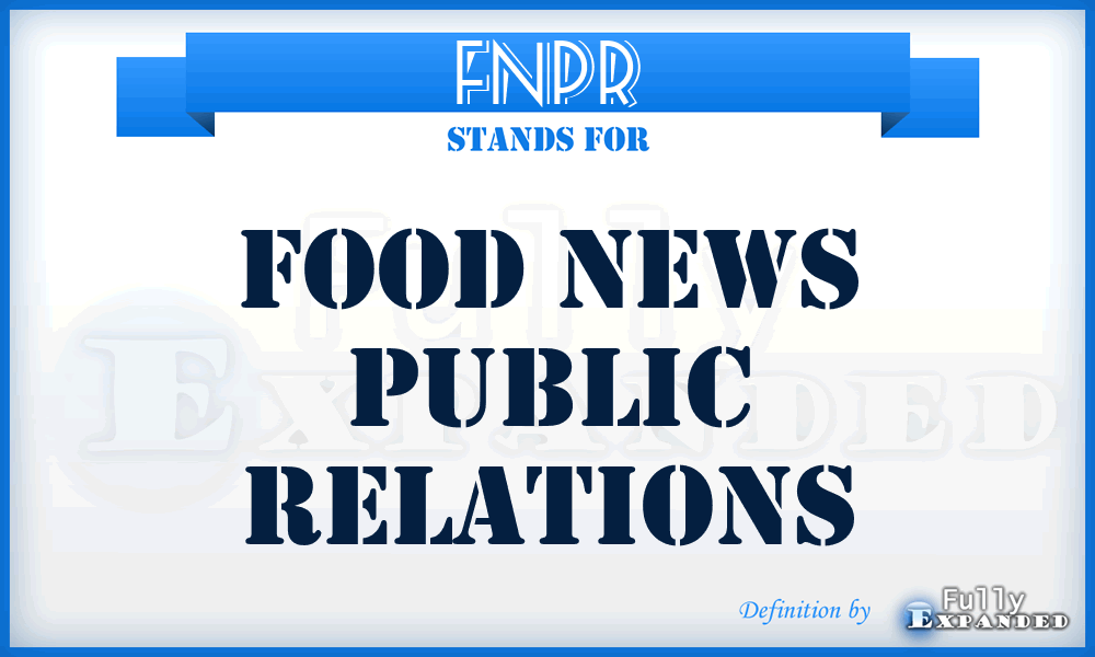 FNPR - Food News Public Relations