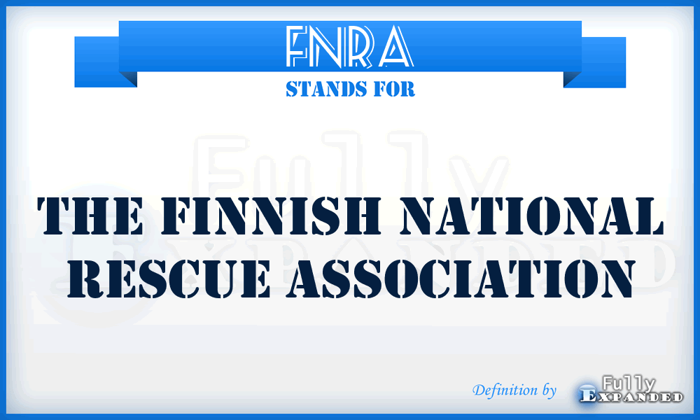 FNRA - The Finnish National Rescue Association