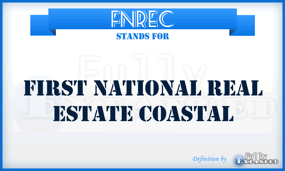 FNREC - First National Real Estate Coastal