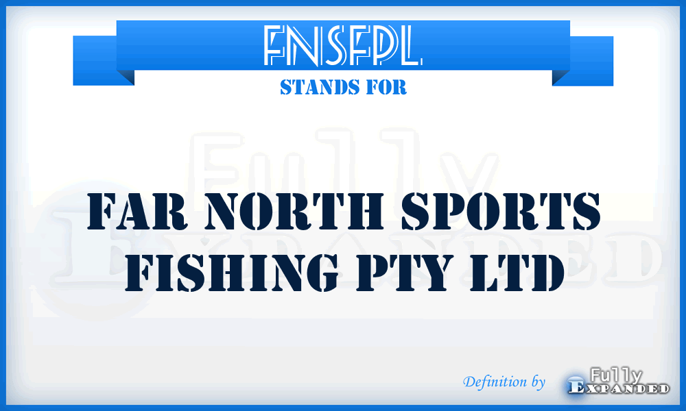 FNSFPL - Far North Sports Fishing Pty Ltd