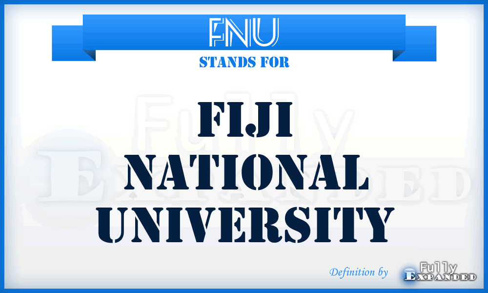 FNU - Fiji National University