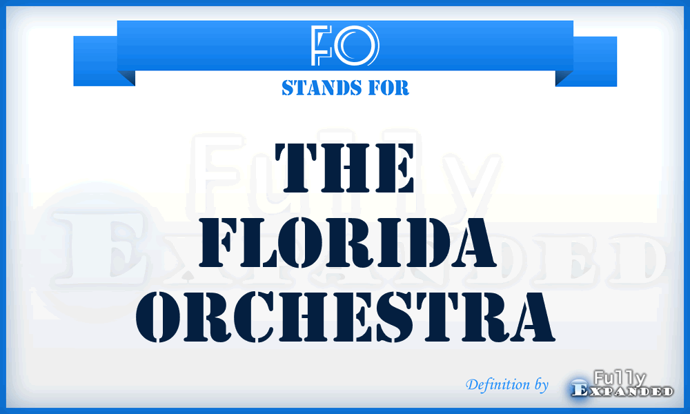 FO - The Florida Orchestra