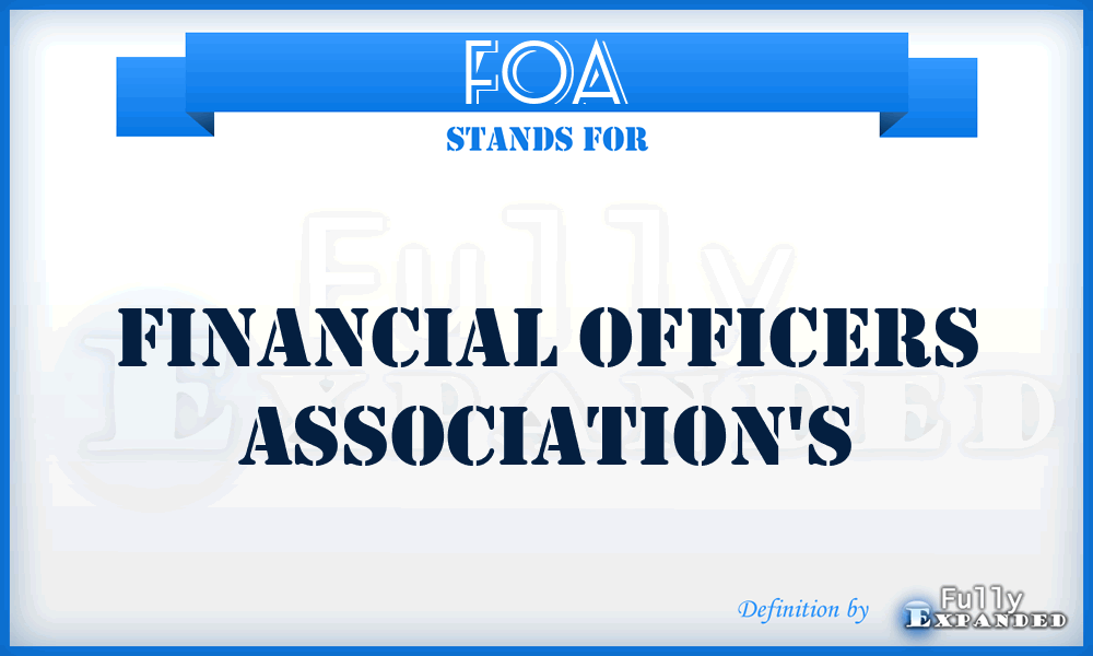 FOA - Financial Officers Association's