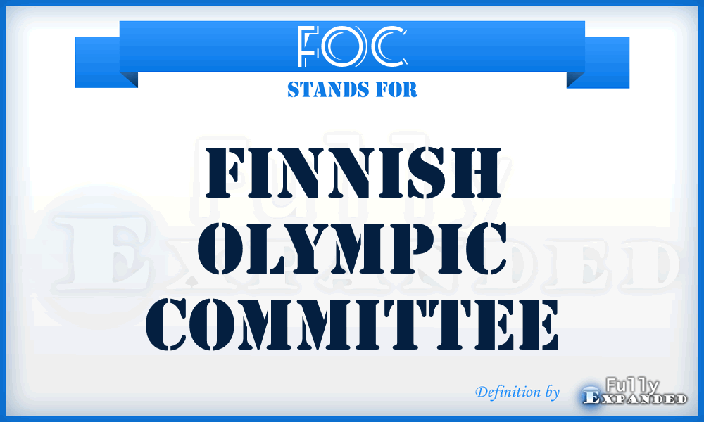 FOC - Finnish Olympic Committee