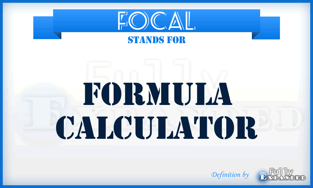 FOCAL - formula calculator
