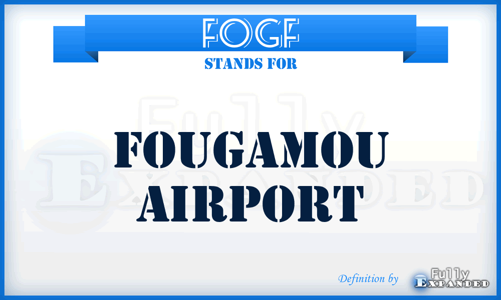FOGF - Fougamou airport