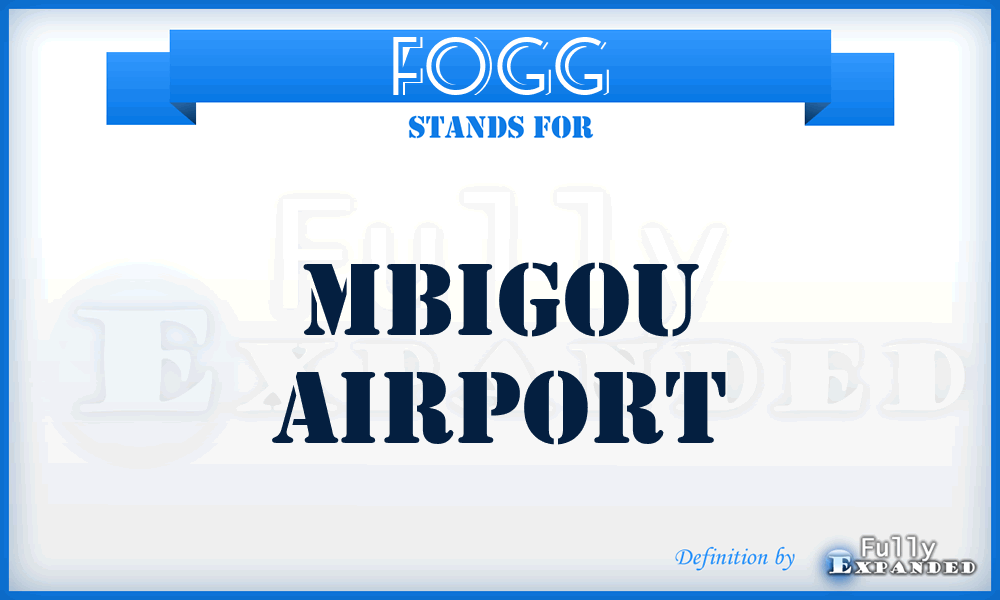 FOGG - Mbigou airport