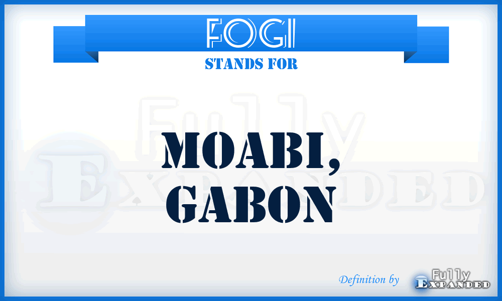 FOGI - Moabi, Gabon