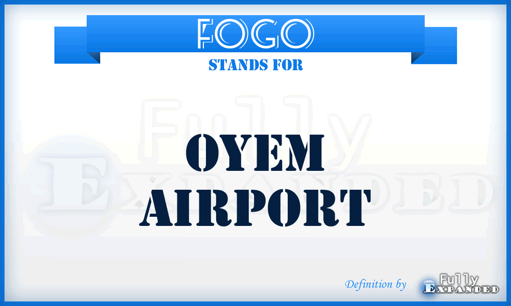 FOGO - Oyem airport