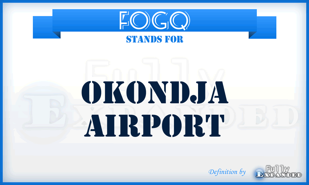 FOGQ - Okondja airport