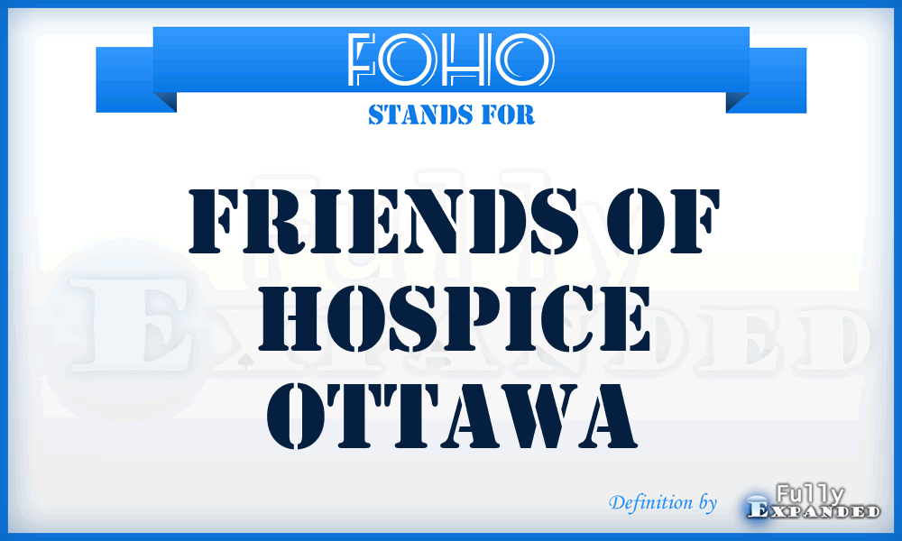FOHO - Friends of Hospice Ottawa